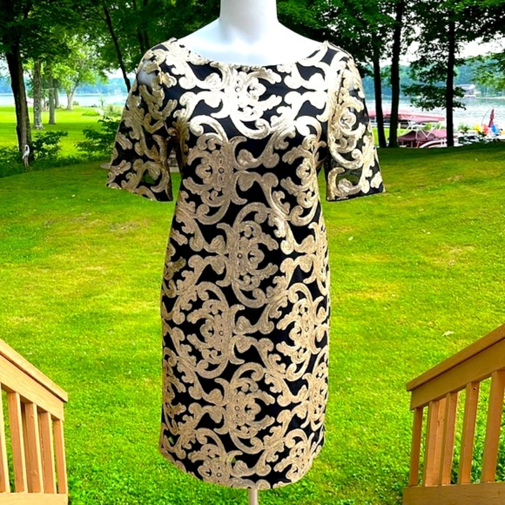 NWT The Limited sequin art-deco sheath dress 6